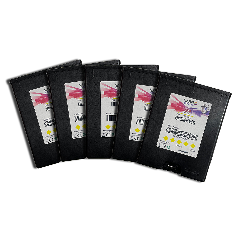 VIPColor VP-650-AS11A YELLOW INK CARTRIDGE (Y) - 5 PACK  (VP550/VP650)